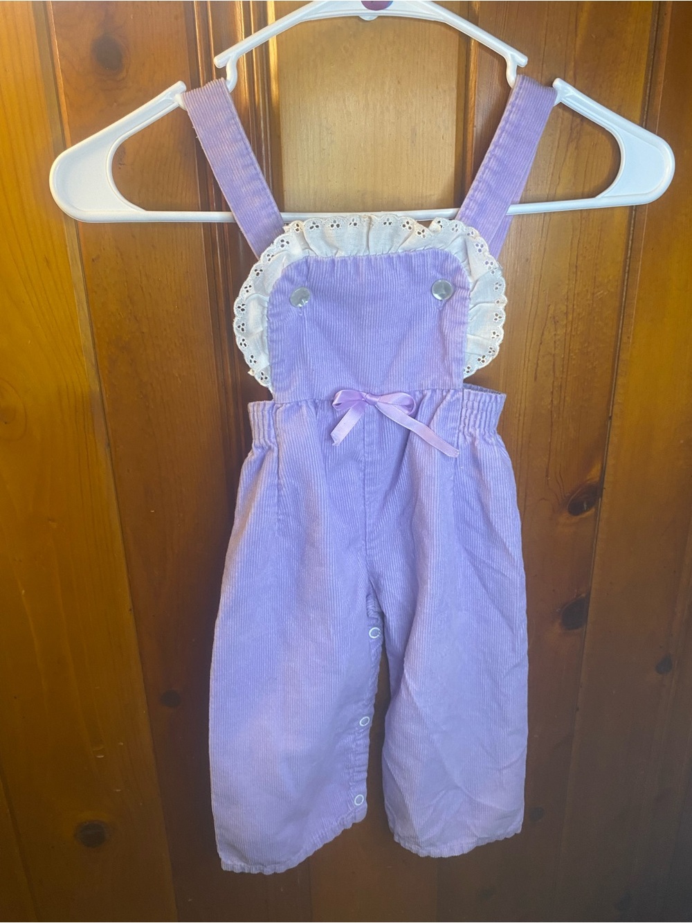 Vintage 80s Stone Apparel Lavender Corduroy Romper